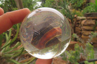 Polished Tiger Iron Jasper in PVC Resin Paperweight Spheres - sold per item - From Australia