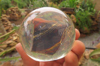 Polished Tiger Iron Jasper in PVC Resin Paperweight Spheres - sold per item - From Australia