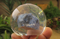 Polished Sodalite cobbed piece in PVC Resin Paperweight Sphere - sold per item - From Namibia