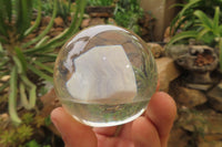 Polished Blue Lace Agate cobbed piece in PVC Resin Paperweight Sphere - sold per item - From Namibia