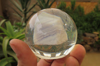 Polished Blue Lace Agate cobbed piece in PVC Resin Paperweight Sphere - sold per item - From Namibia