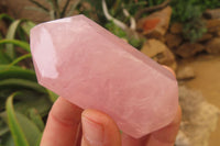 Polished Double Terminated Rose Quartz Points x 12 From Ambatondrazaka, Madagascar