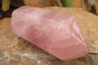 Polished Double Terminated Rose Quartz Points x 12 From Ambatondrazaka, Madagascar