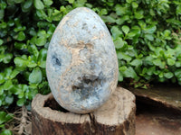 Polished Celestite Geode Egg x 1 From Sakoany, Madagascar