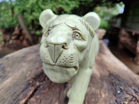 Hand Made Butter Jade Lioness Carving x 1 From South Africa