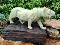 Hand Made Butter Jade Lioness Carving x 1 From South Africa