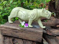 Hand Made Butter Jade Lioness Carving x 1 From South Africa