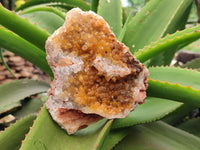 Natural Limonite Quartz Clusters x 3 From Solwezi, Zambia