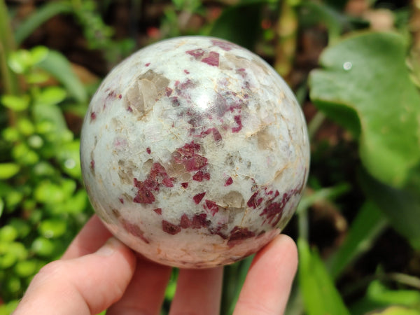 Polished Rubellite Pink Tourmaline Spheres x 3 From Madagascar