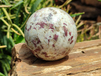 Polished Rubellite Pink Tourmaline Spheres x 3 From Madagascar