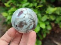 Polished Rubellite Pink Tourmaline Spheres x 3 From Madagascar