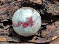 Polished Rubellite Pink Tourmaline Spheres x 3 From Madagascar