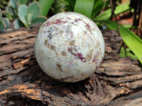 Polished Rubellite Pink Tourmaline Spheres x 3 From Madagascar