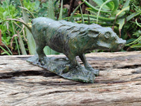 Hand Made Green Verdite Warthog Carving x 1 From Zimbabwe