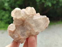 Natural Smokey Phantom Quartz Clusters x 2 From Luena, Congo