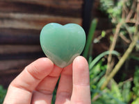 Polished Aventurine Gemstone Hearts - sold per item - From Zimbabwe