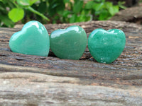 Polished Aventurine Gemstone Hearts - sold per item - From Zimbabwe