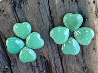 Polished Aventurine Gemstone Hearts - sold per item - From Zimbabwe