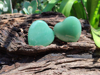 Polished Aventurine Gemstone Hearts - sold per item - From Zimbabwe