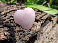 Polished Gemmy Rose Quartz Gemstone Hearts - sold per item - From South Africa