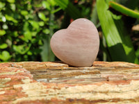 Polished Gemmy Rose Quartz Gemstone Hearts - sold per item - From South Africa