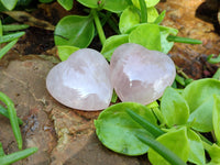 Polished Gemmy Rose Quartz Gemstone Hearts - sold per item - From South Africa