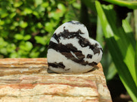 Polished Zebra Marble Gemstone Hearts - sold per item - From China