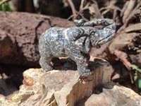 Polished Snakeskin Rhyolite Jasper Elephant Carving - sold per item - From Australia