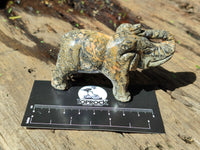 Polished Snakeskin Rhyolite Jasper Elephant Carving - sold per item - From Australia