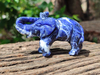 Polished Sodalite Elephant Carvings - sold per item - From Namibia