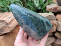 Polished Fuchsite Standing Free Forms x 2 From Madagascar