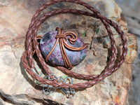 Hand Made Copper Wire Wrapped Stone Pendants x 6 From Southern Africa