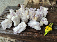 Natural Sugar Amethyst Quartz Clusters x 12 From Solwezi, Zambia