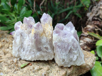 Natural Sugar Amethyst Quartz Clusters x 12 From Solwezi, Zambia