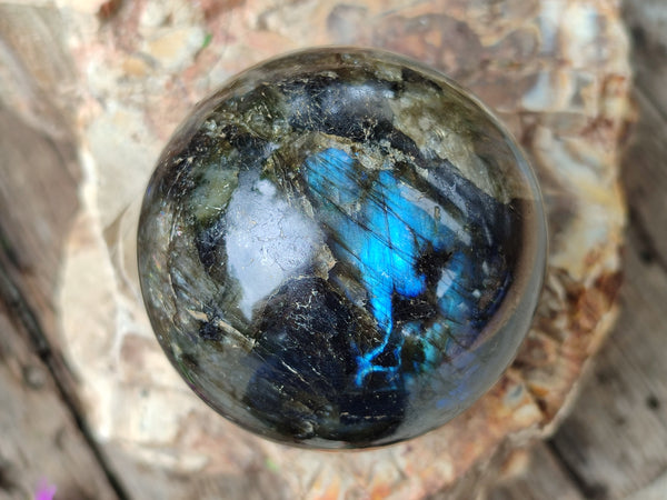 Polished Labradorite Spheres x 3 From Tulear, Madagascar