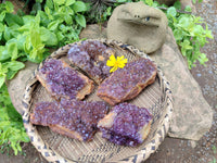 Natural Amethystos Amethyst Clusters x 5 From Kwaggafontein, South Africa