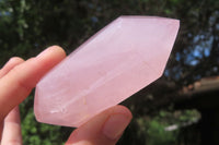 Polished Double Terminated Rose Quartz Points x 6 From Ambatondrazaka, Madagascar