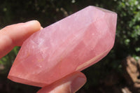 Polished Double Terminated Rose Quartz Points x 6 From Ambatondrazaka, Madagascar