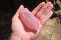 Polished Double Terminated Rose Quartz Points x 6 From Ambatondrazaka, Madagascar