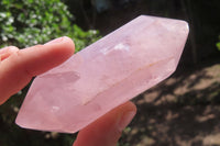 Polished Double Terminated Rose Quartz Points x 6 From Ambatondrazaka, Madagascar