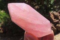 Polished Double Terminated Rose Quartz Points x 6 From Ambatondrazaka, Madagascar