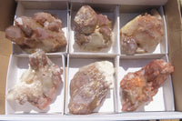 Natural Red Hematoid Quartz Clusters x 6 From Karoi, Zimbabwe