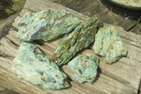 Natural Kyanite In Fuchsite Matrix Specimens x 5 From Zimbabwe