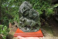 Hand Made Green Verdite Buffalo Sculpture x 1 From Zimbabwe