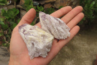 Natural Sugar Amethyst Quartz Clusters x 12 from Solwezi, Zambia