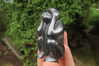 Hand Made Silver Hematite Monkey Carvings x 3 From China