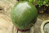 Polished Green Verdite Sphere x 1 From Zimbabwe