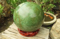 Polished Green Verdite Sphere x 1 From Zimbabwe