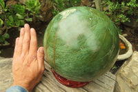 Polished Green Verdite Sphere x 1 From Zimbabwe