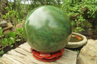 Polished Green Verdite Sphere x 1 From Zimbabwe